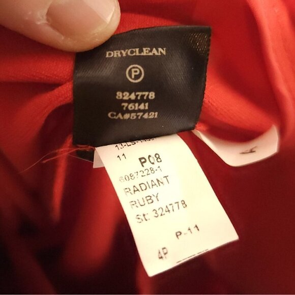 Ann Taylor Red Petite Straight Leg Pants 4P - Picture 7 of 8